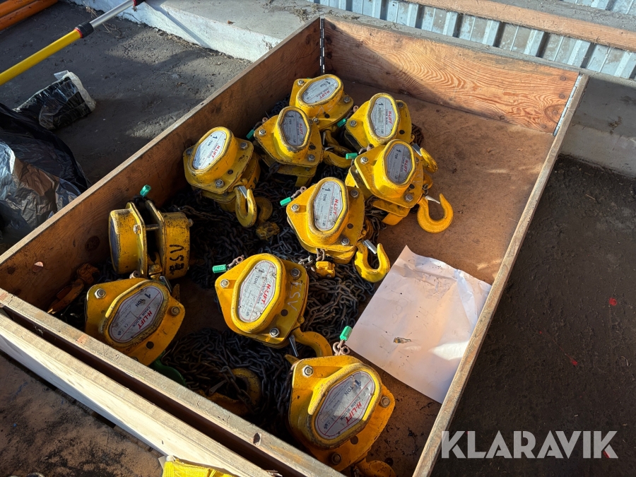 Krantaljer H-Lift Chain block 10 styk - 1T