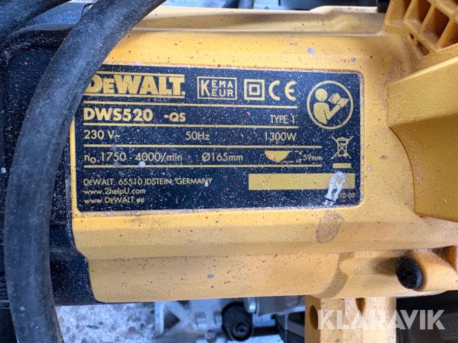 Kapsav Dewalt DWS520, Lemvig, Klaravik auktioner