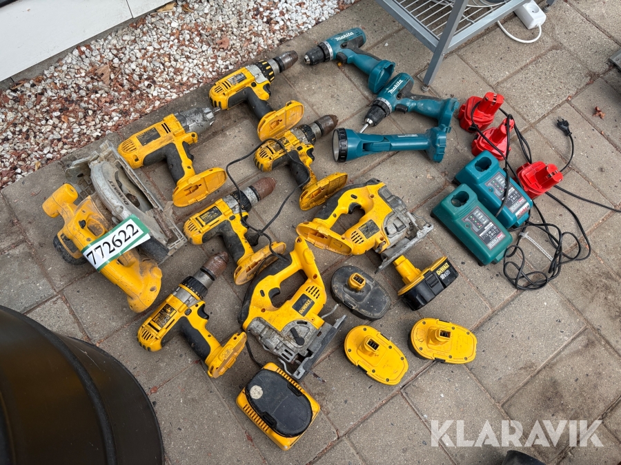 Håndværktøj Dewalt/Makita - 11 styk