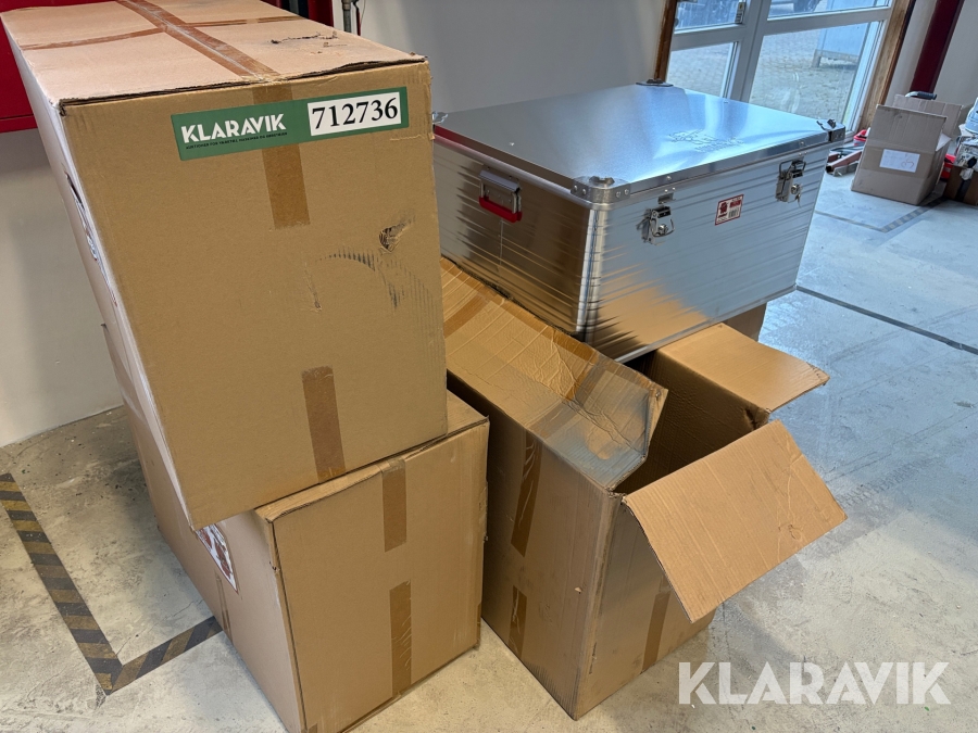 Opbevarings kasser i alu Jumbo 157 L - 4 styks