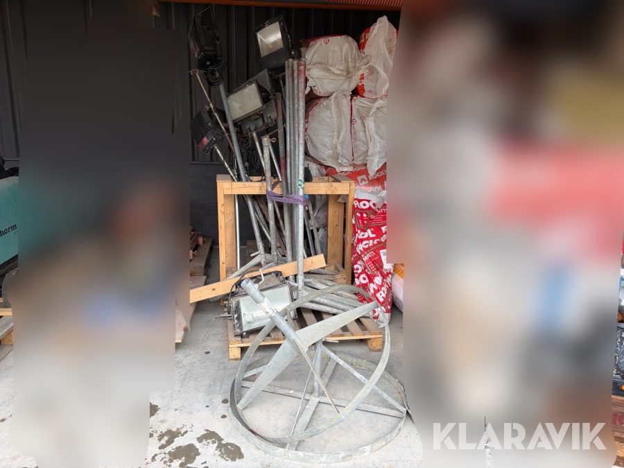 Arbejdslamper Wexim - med støtteben, 7 styks