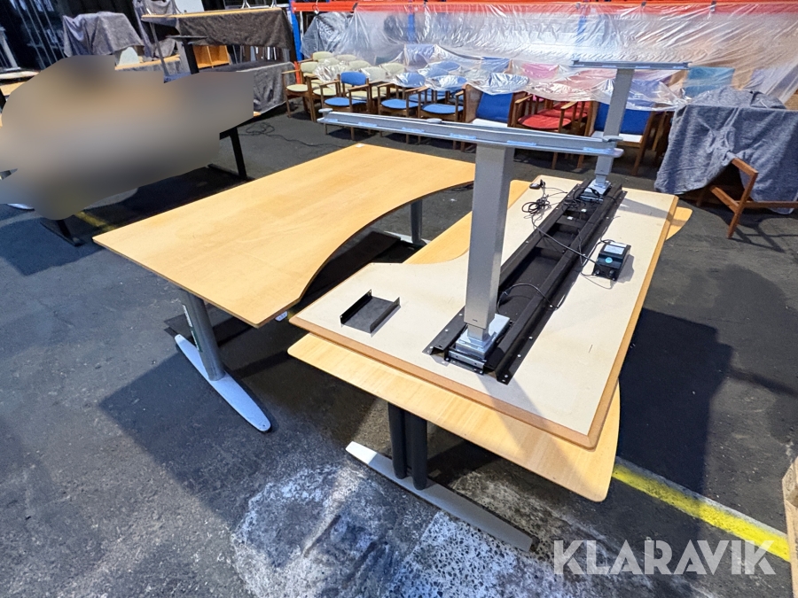 Hæve/sænke borde 3 styk