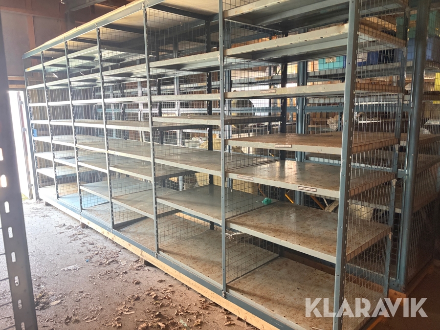 Stål reoler - 17 fag