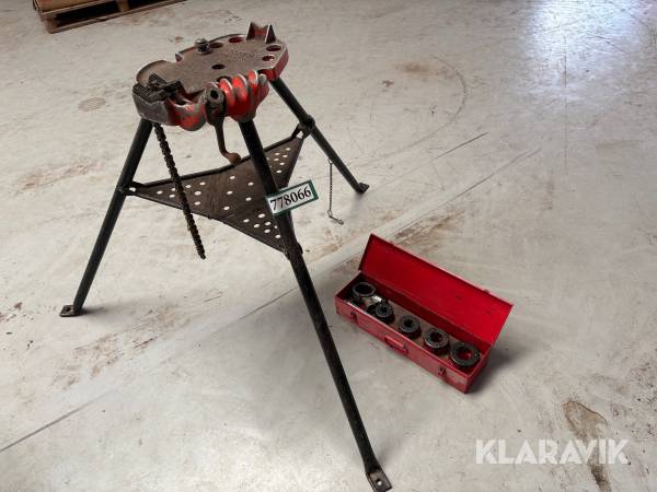 Kæderørskruestik Ridgid No. 450 Tristand 1/8–5" med gevindskæresæt