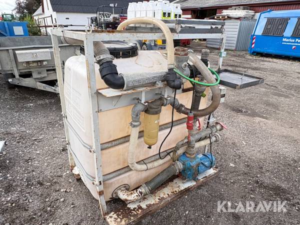 Blandeanlæg til boremudder med Dehoust 1.100 L tank og 2,2 kW pumpe