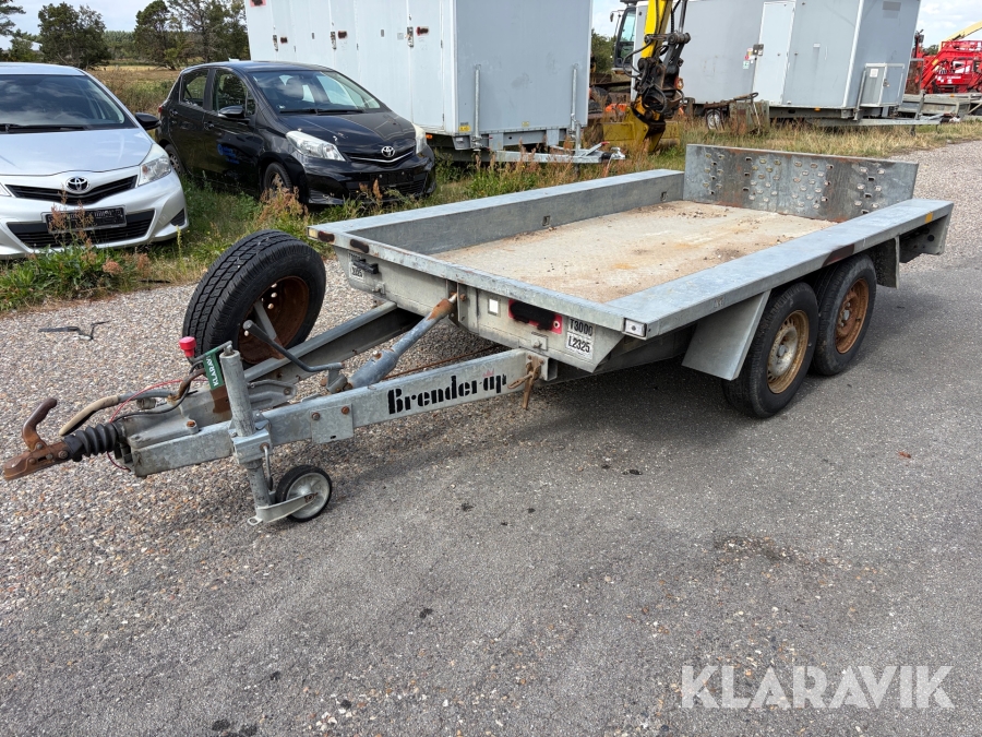 Maskintrailer Brenderup med tip - 3000kg - 1 styk
