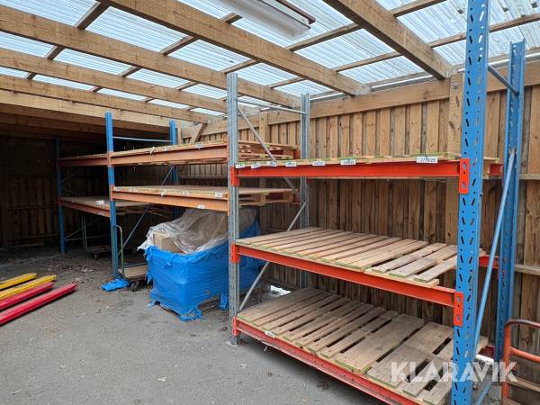 Pallereol med hylder