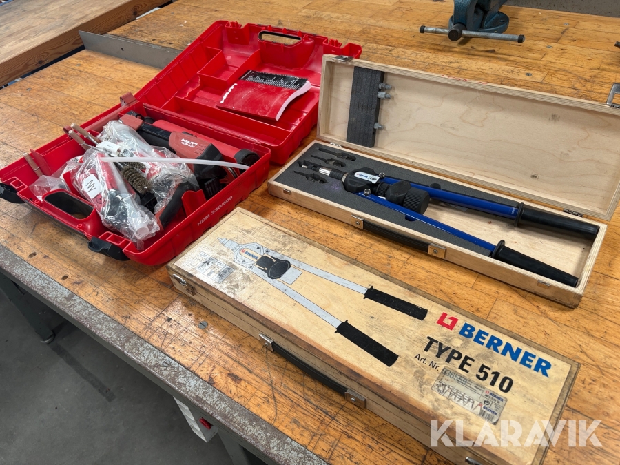 Fugepistol + blindnittetang Hilti+berner Hdm 330/500 + type 510