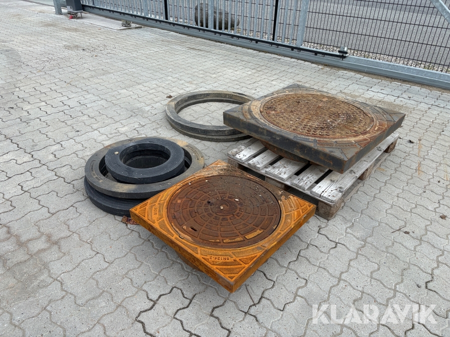 Brønddæksler 40 ton, 2 Styk