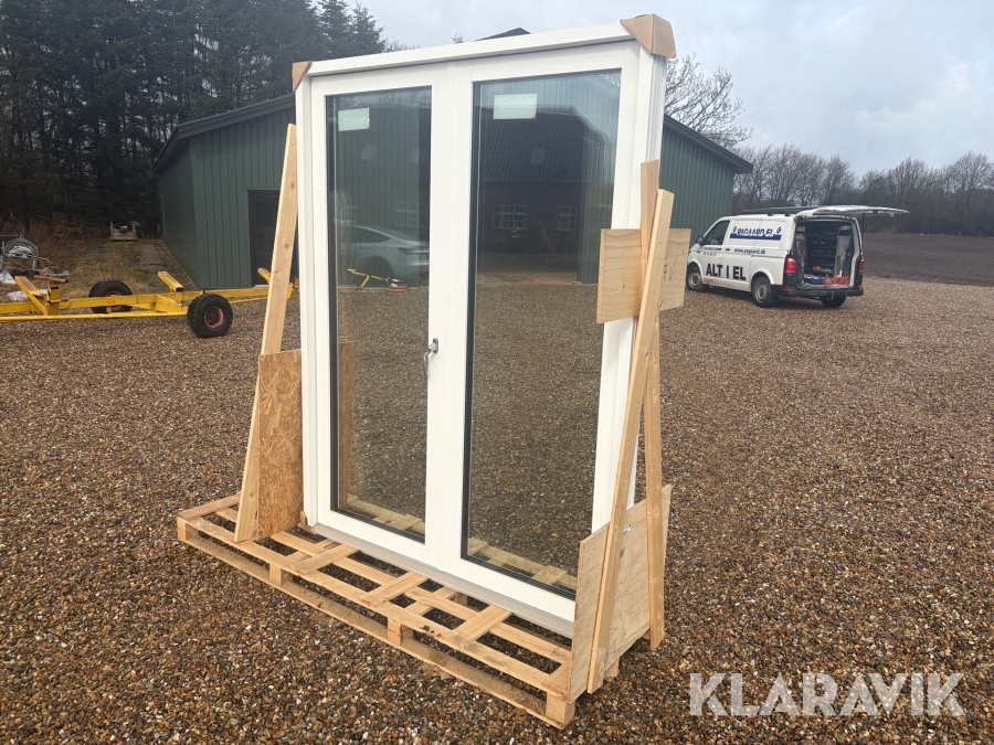 Dobbelt terassedør Outline 3-lags træ/alu dobbelt dør