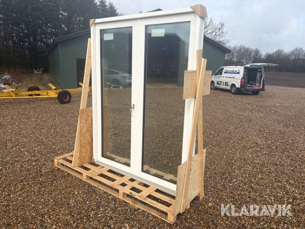 Dobbelt terassedør Outline 3-lags træ/alu dobbelt dør