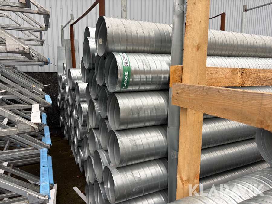 Spirorør / ventilationsrør ukendt 250 millimeter galvaniseret