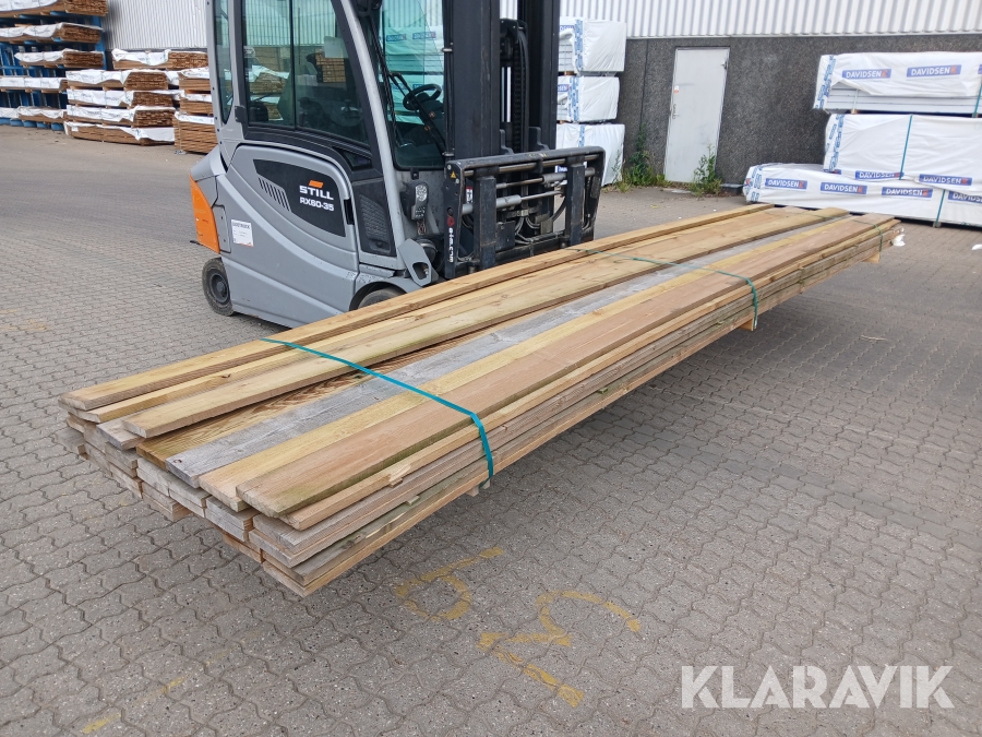 Trykimprægnerede brædder 25 x 150 mm 193,8 m