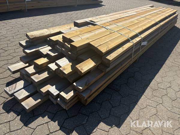 Reglar trykimprægneret  Høvlet - 45x95mm - 71 styks