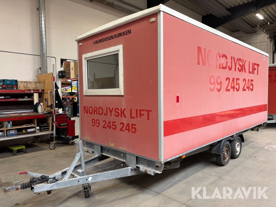 Personalevogn Scanvogn med køkken - 1500kg - med bremser