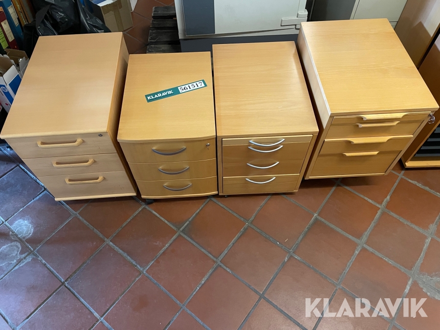 Skuffemoduler 4 stk forskellige størrelser