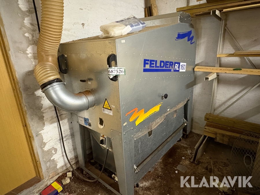Udsugningsanlæg Felder RL160, Kolding, Klaravik auktioner