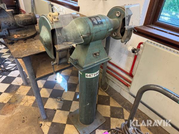 Dobbelt bænksliber Københavns Elektromotor Fabrik S 5 B