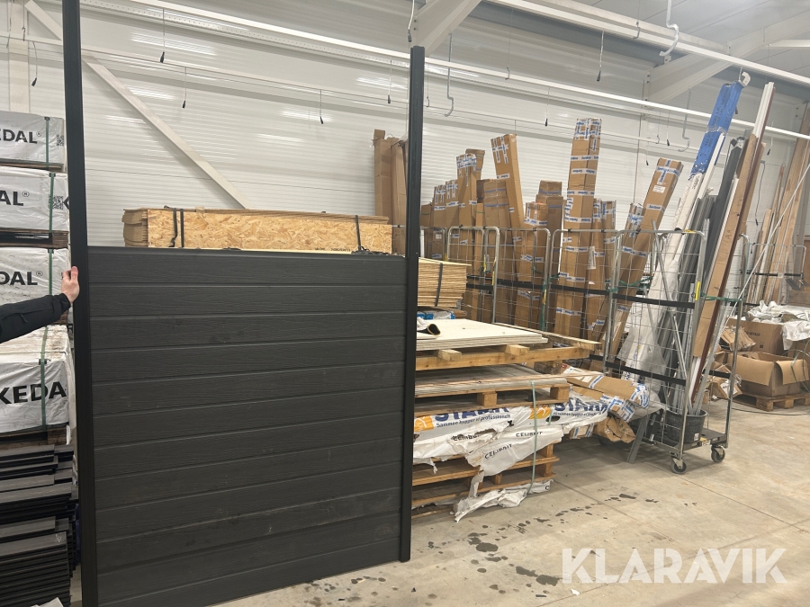 Komposit hegn Kirkedal Sort 10 fag