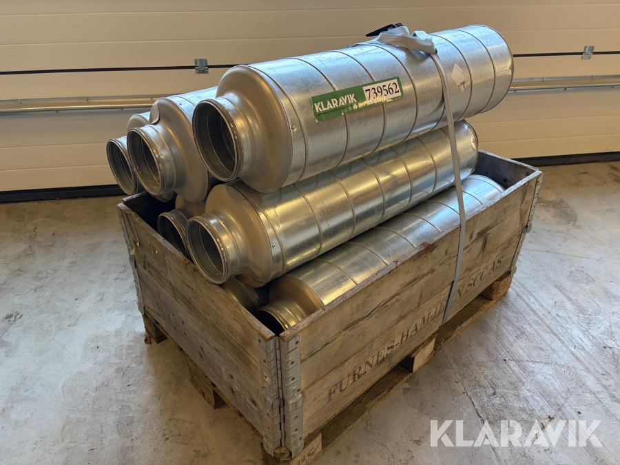 Lyddæmpere Lindab SLU 160 900 til ventilation 8 styk