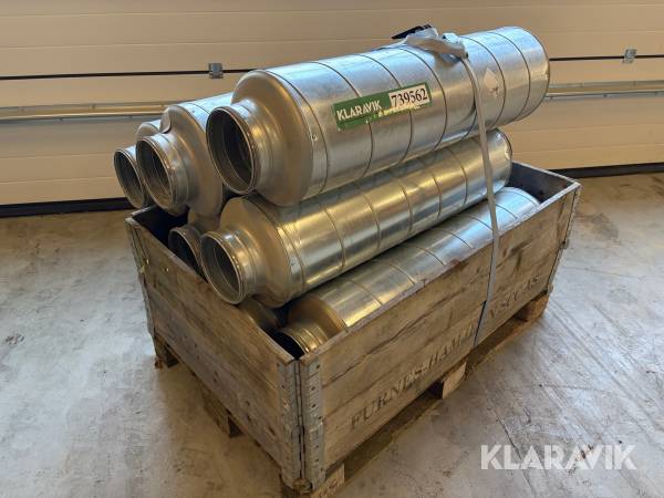 Lyddæmpere Lindab SLU 160 900 til ventilation 8 styk