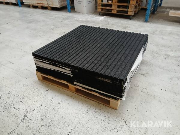 Akustikloft Troldtekt Barcode multifin sort træbeton med riller 22 styk