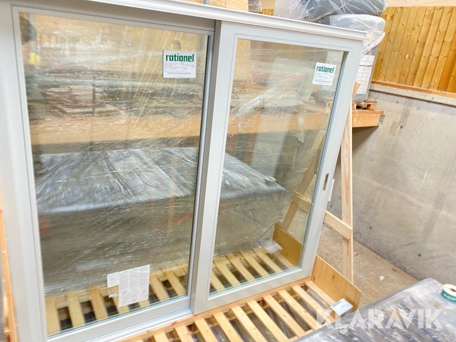 Skydedør Rationel Auraplus 2388x2188 træ alu