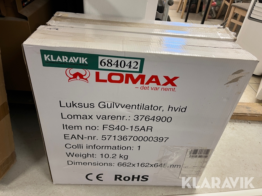 Ventilator Lomax Luksus gulvventilator 2 styk - hvide