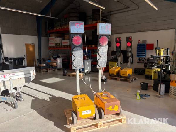 Trafiklys Sisas 2 styk med nedtællingsur