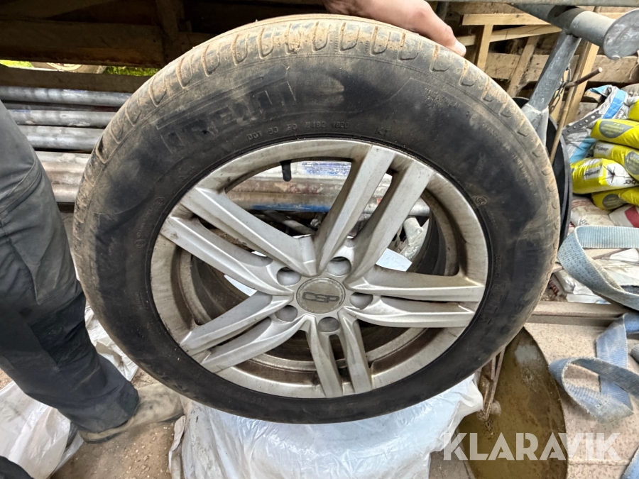 Alufælge med Pirelli Cinturato P7 sommerdæk 205/60 R16 4 styk, DOT 1820