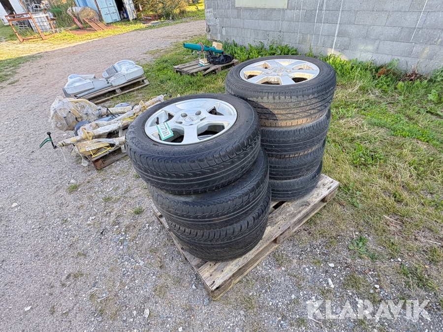 Alufælge med dæk 2 sæt