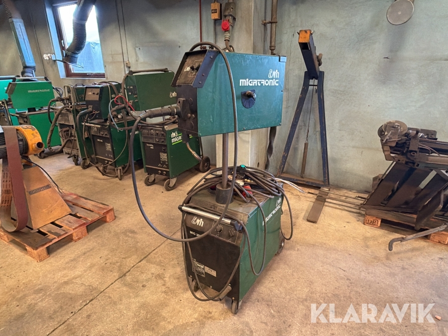 Svejsemaskine Migatronic MIG 305 MK III + Tråd fremfører: MWF 8 1 styk
