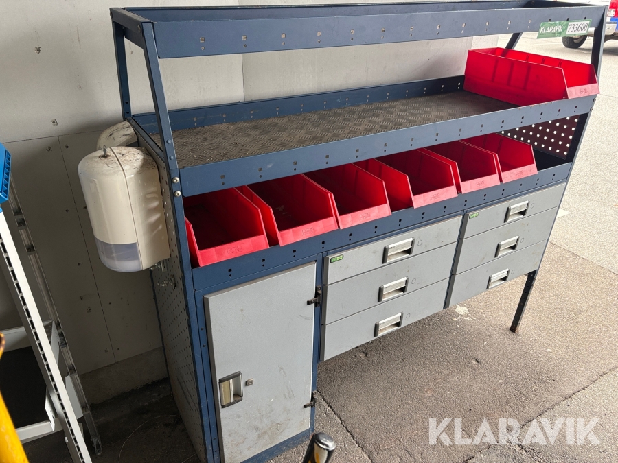 Inventar til kassebil HH-modulsystem - L161 D48 H147 cm