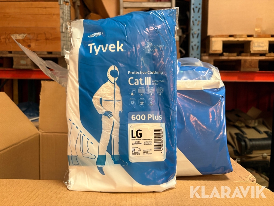 Engangsheldragter Dupont Tyvek 600 plus, 200 styk