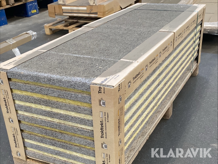Troldtektplader med isolering 60x180 cm - 8 styk