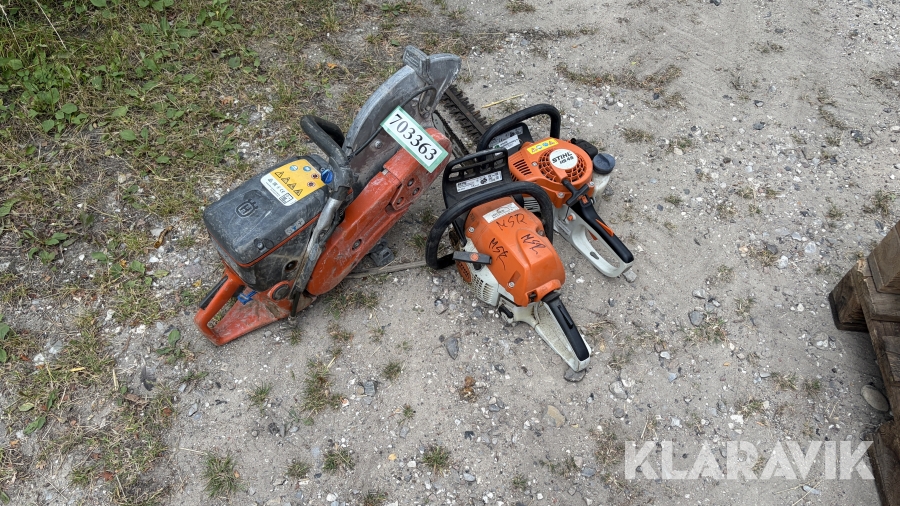 Kapsav Husqvarna og kædesav samt buskrydder Stihl