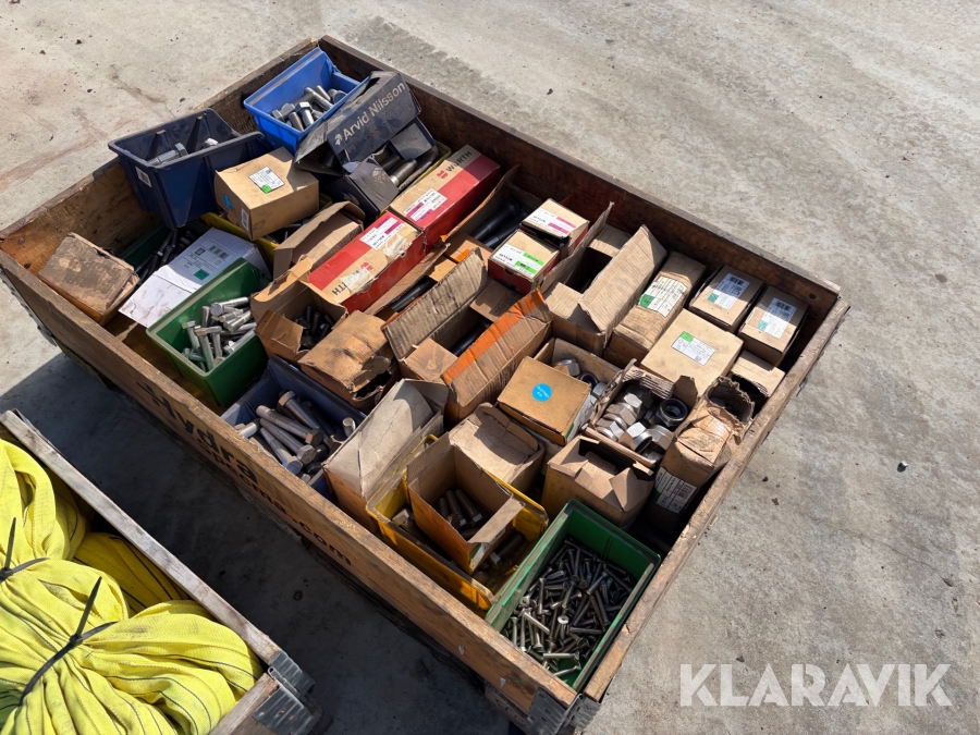 Rustfri bolte og møtrikker blandet 140 kg