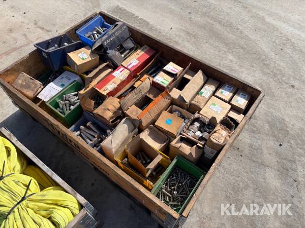 Rustfri bolte og møtrikker blandet 140 kg