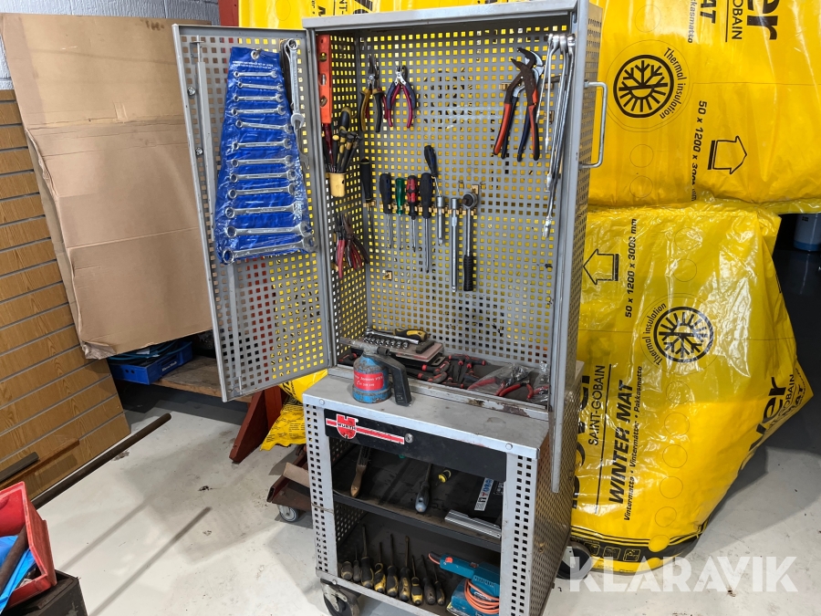 Værktøjsskab med indhold Wurth