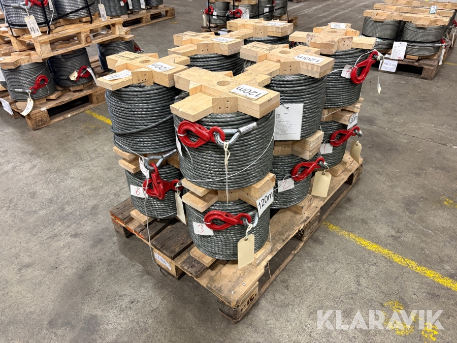 Stålwire Drahtseilwerk Hemer Taurus wire top e. Safetyhook - 12 bundter / 1440m