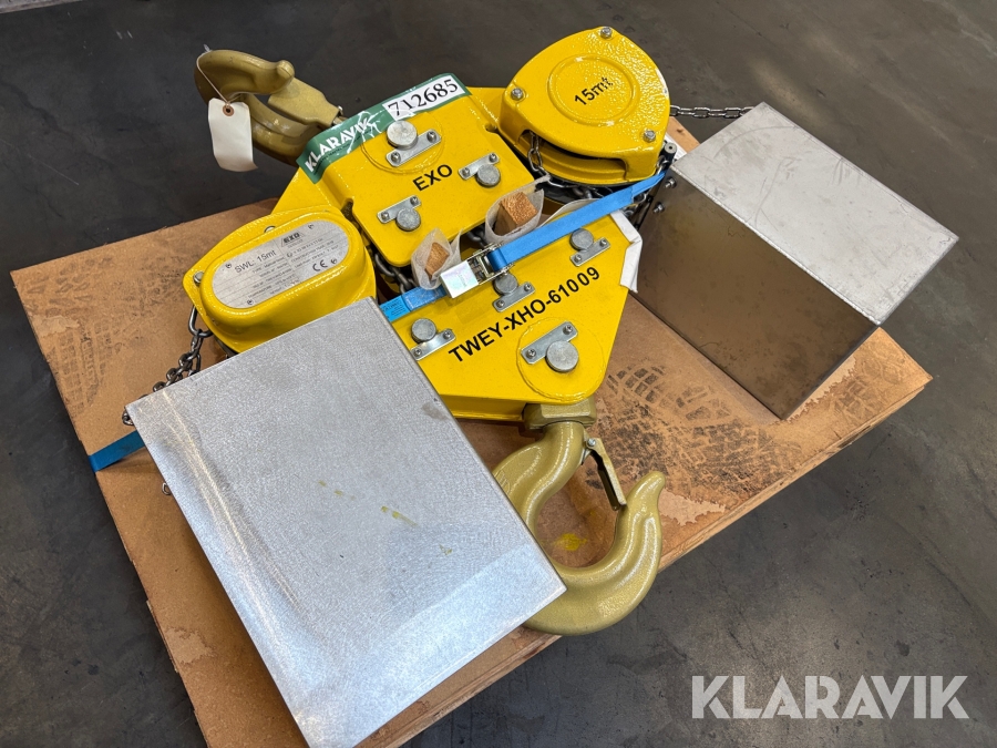 Dobbelt løftetalje Exo 15 tons