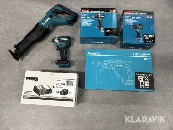 Parti Makita akku 5 maskiner + 1 lader + 1 batteri