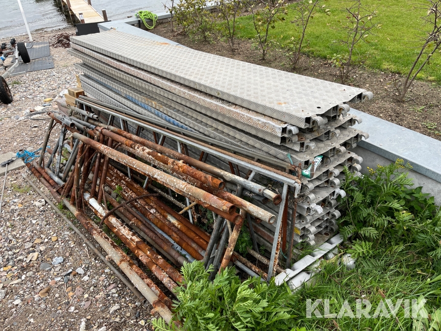 Aluminiumsplanker med stålrør, 15 Styk