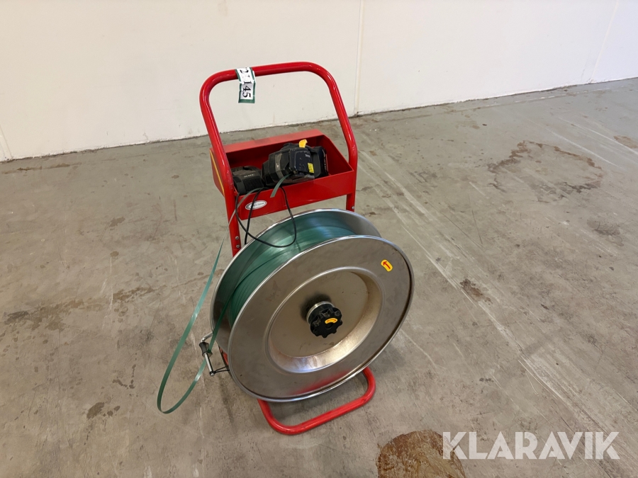 Båndvogn med zapak batteridrevne pallebåndsværktøj