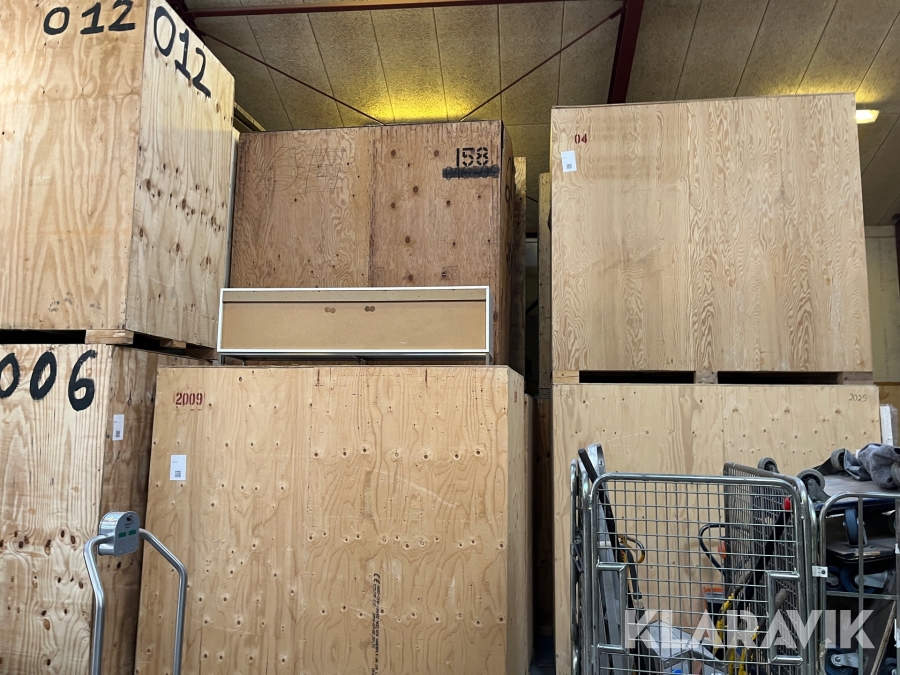 Liftkasser/opbevaringskasser 6m3 Træ 4 styk