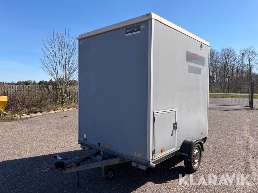 Badmobil Scanvogn 600 750 kg toiletvogn