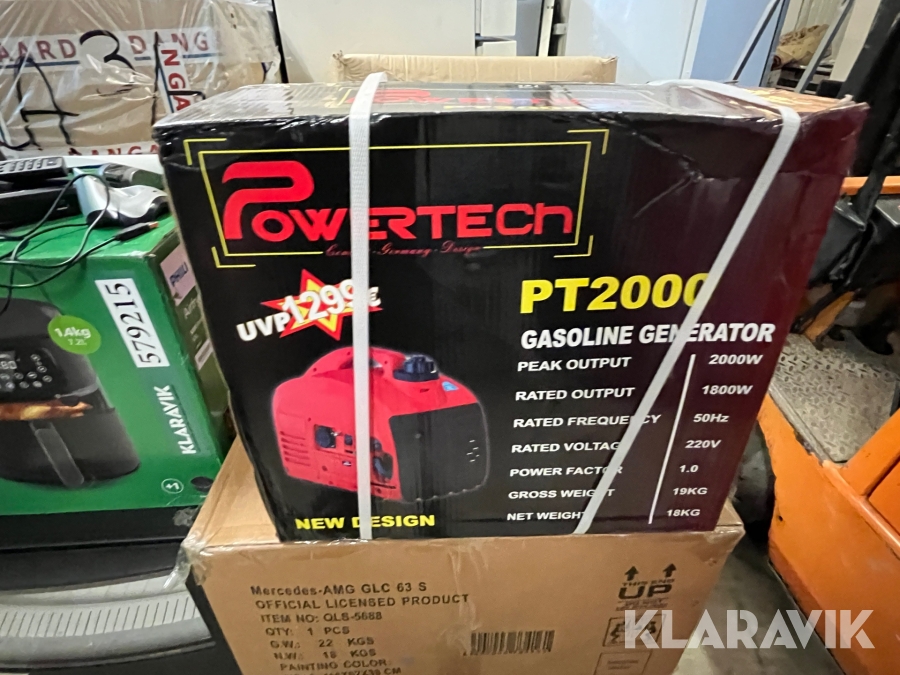 Generator Powertech PT2000, Køge, Klaravik auktioner