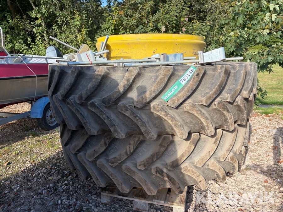 Tvillinghjul Petlas TA- 110 480/80 R50 med reduktion til 42″ og spænder 2 styk