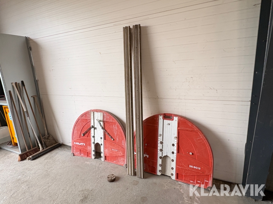 Skæringskærme samt foringskinner til vægsav Hilti Ds-bgf12 / ds-bg12 Ø1200
