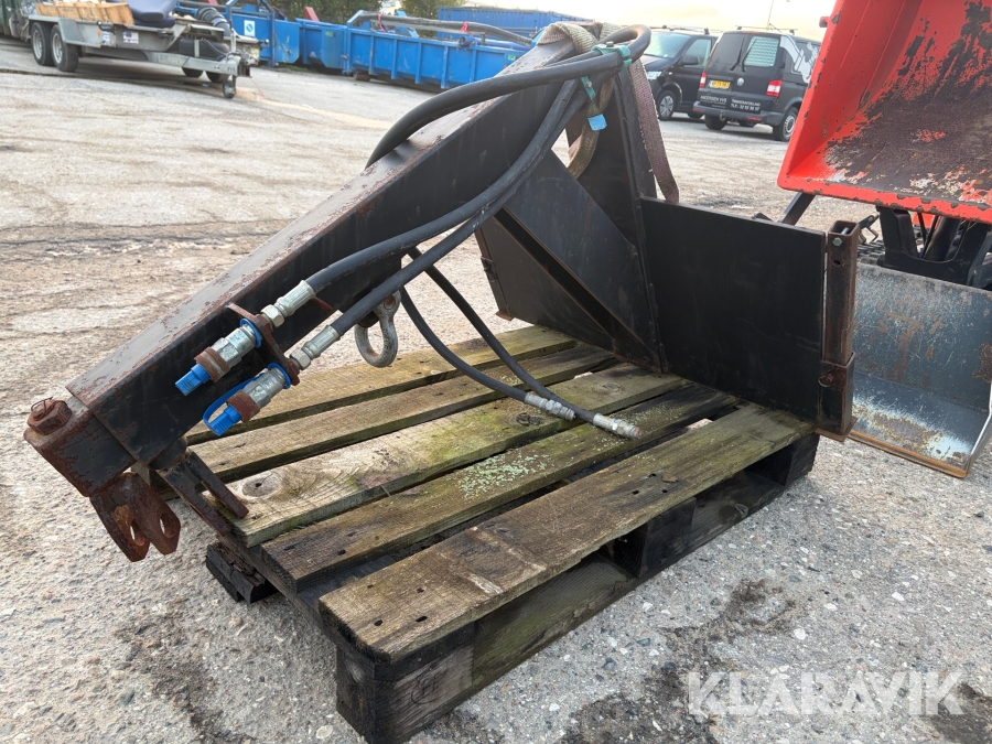 Kranarm / løftebom til minilæsser Med manuelt udskud og hydraulikslanger